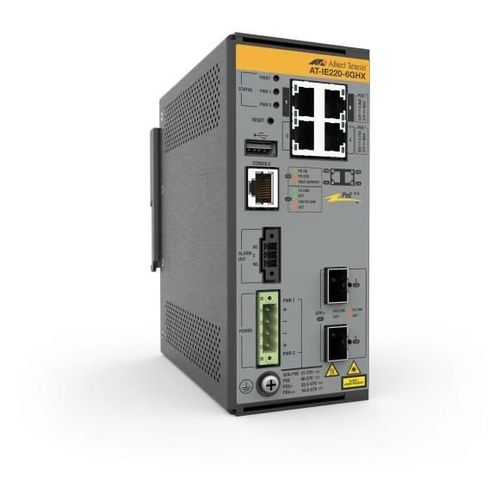 Allied Telesis AT-IE220-6GHX-80 Géré L2 Gigabit Ethernet (10/100/1000) Connexion Ethernet, supportant l'alimentation via ce port (PoE) Gris