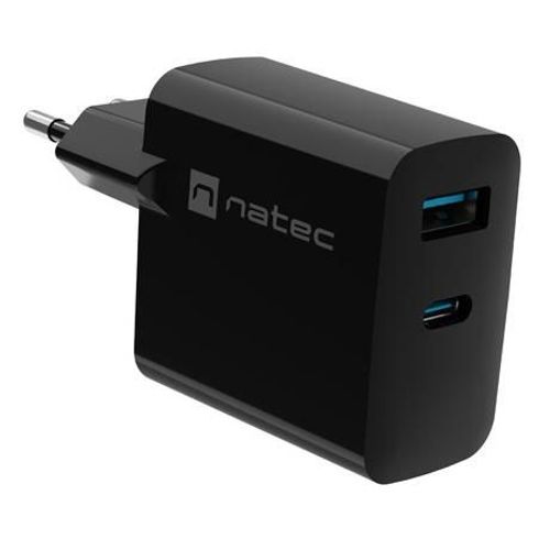 Natec Nuc-2145 Chargeur D'appareils Mobiles Universel Noir Secteur Charge Rapide Intérieure