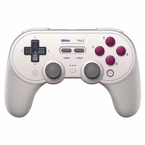 8Bitdo Pro 2 Hall Effect Blanc USB Manette de jeu Analogique/Numérique Android, Nintendo Switch