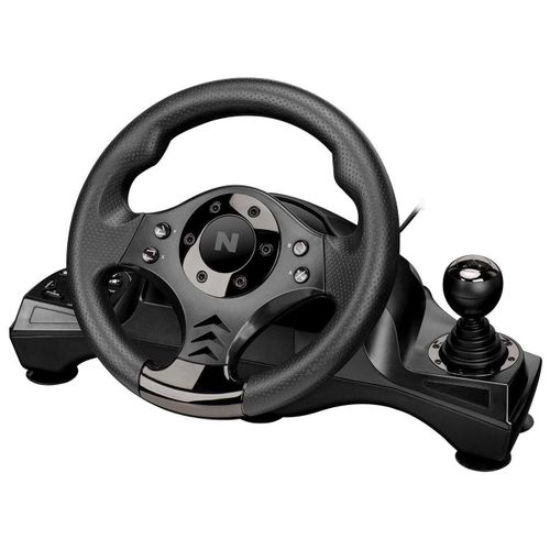 Nitho 380892 Noir USB Volant + pédales Analogique/Numérique Nintendo Switch, Nintendo Switch Lite, PC, PlayStation 4, Playstation 3, Xbox One, Xbox One S, Xbox One X, Xbox Series S, Xbox Series X