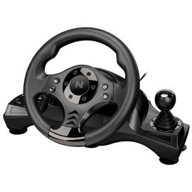 Nitho 380892 Noir USB Volant + pédales Analogique/Numérique Nintendo Switch, Nintendo Switch Lite, PC, PlayStation 4, Playstation 3, Xbox One, Xbox One S, Xbox One X, Xbox Series S, Xbox Series X