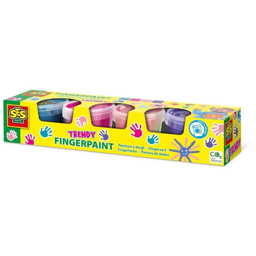 Ses Creative Peinture À Doigt 4 Trendy Couleurs X 110ml