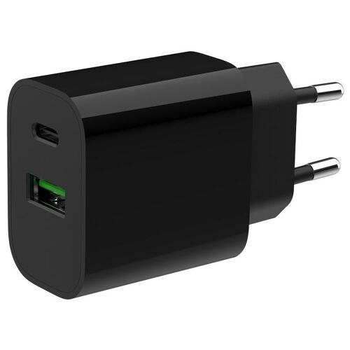 Gembird TA-UC-PDQC20-01-BK chargeur d'appareils mobiles Universel Noir Secteur Charge rapide Intérieure