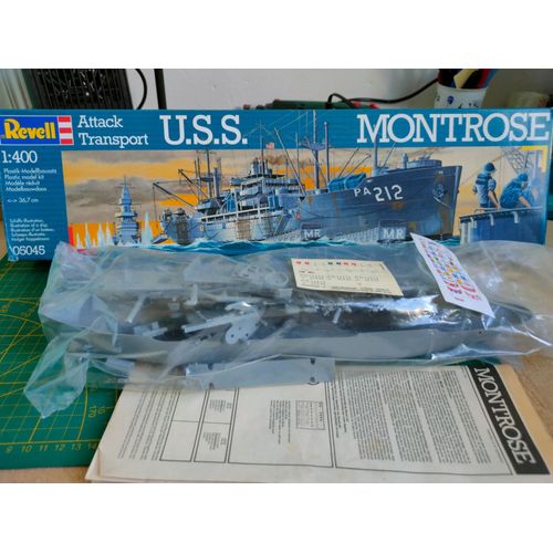 Maquette Bateau Revell 1/400 : Uss Montrose ( Liberty Ship ) Rare-Revell