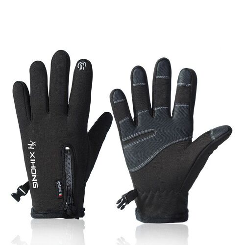 Gants Imperméables Pour Moto Et Vélo, 1 Paire, Pour L'extérieur, Doublure Polaire Thermique, Écran Tactile Résistant, Antidérapant, Hiver
