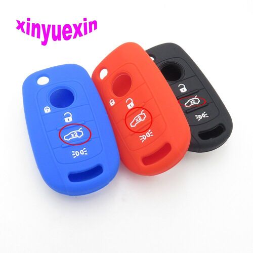 housse de clé de voiture en caoutchouc et Silicone, étui à rabat à 4 boutons pour télécommande FIAT Toro 500X, style veste