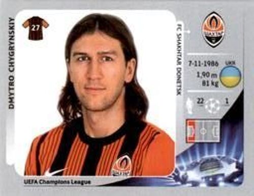 Vignette Champions League 2012-2013 Dmytro Chygrynskiy Panini 320