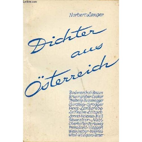 Dichter Aus Österreich.