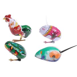 Jouet Classique Pour Enfants, 1 Pièce, Fer À Remonter, Fer À Repasser, Grenouille, Lapin, Coq, Figurines D'action