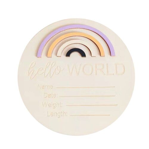 Signe Hello World Pour Nouveau-Né, Annonce De Naissance, Cadeau De Fête Prénatale
