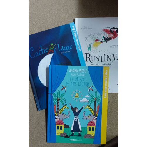3 Livres De Contes Les Mercredis À Lire, Cache Lune, Rustine, Le Rideau...