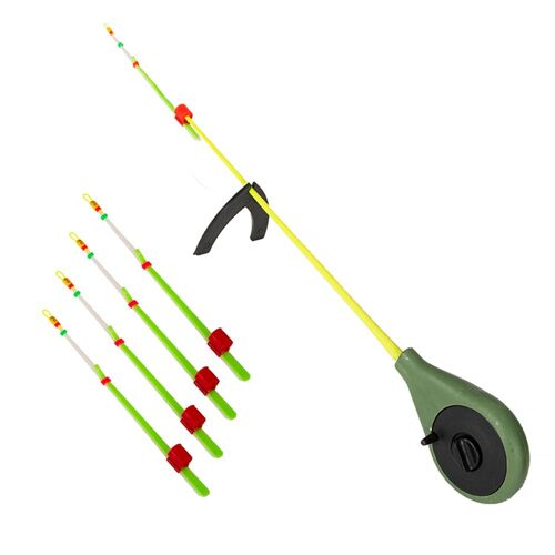Mini Canne À Pêche D'Hiver Sur Glace, 5 Pièces, Partie Supérieure, Section Avant, Extrémité, Indicateur Bobber, Pièces D'Extension