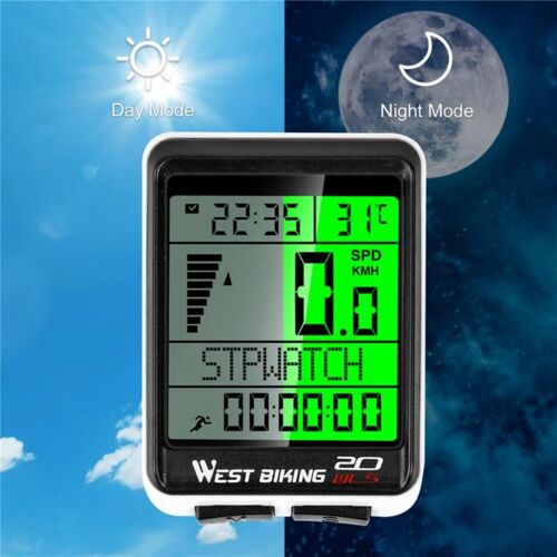 Compteur De Vélo Étanche Sans Fil Avec Rétro-Éclairage Led, Chronomètre Multifonction, Compteur De Vitesse