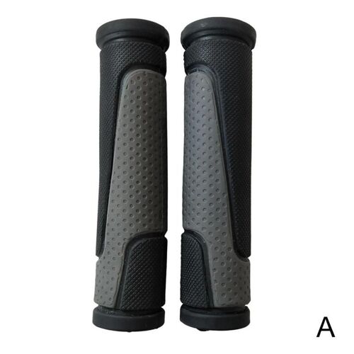 Guidon De Vélo De Montagne En Caoutchouc Ultraléger Et Durable, Poignées Antidérapantes, Accessoires De Couleur Absorbant Les Chocs, 2 A5u1