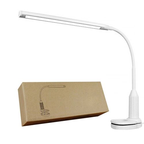 Lampe De Bureau À Clipser Led, Usb, Variable, Pour Bureau, Chambre À Coucher, Lampe De Lecture, Tuyau Métallique En Silicone Abs, Commande Tactile, Lampe De Table