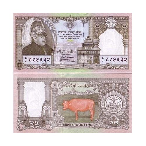 Billets De Banque Nepal Pk N° 41 - 25 Ruppee