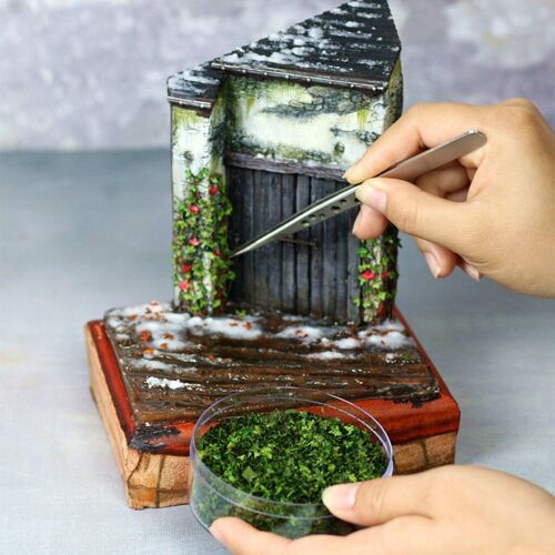 Mini Feuilles Miniatures Réalistes À Monter Soi-Même, Modèle Statique, Chemin De Fer, Jardin Féerique, Décoration De Paysage Diorama-Générique
