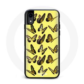 Coque Iphone Xr Forêt Papillons Jaune