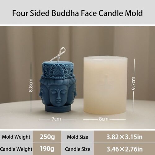 Moule En Silicone Pour Bougie De Statue De Bouddha, Aromathérapie, Fait À La Main, Savon En Résine, Décoration En Plâtre, Artisanat En Argile, Nouveau