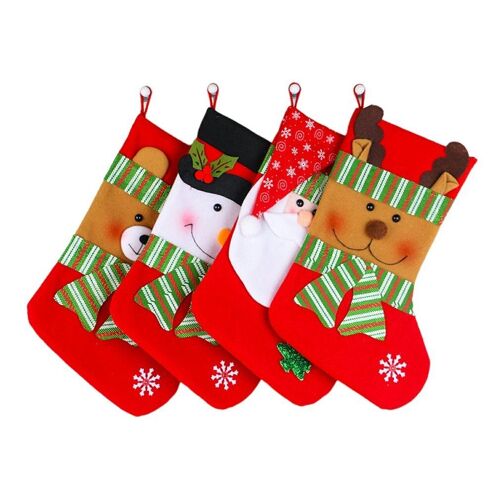 Chaussettes de noël tendance, cadeau de noël, décor suspendu pour arbre de noël, sac cadeau pour bonbons