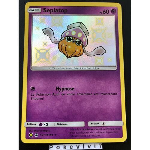 Carte Pokemon Sepiatop Sv17 / Sv94 Shiny Soleil Et Lune 11.5