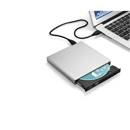 Lecteur/Graveur CD-DVD-RW USB pour PC LENOVO Branchement Portable Externe (ARGENT)