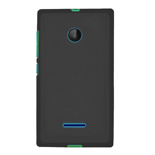 Coque Souple Housse Minigel Noire Pour Microsoft Lumia 435 Avec Contour Brillant