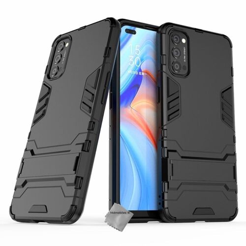 Housse etui coque rigide anti choc pour Oppo Reno 4 5G + verre trempe - NOIR