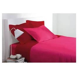 Taie D'oreiller - Atmosphera - 50 X 70 Cm - Fuchsia - Coton Naturel - Lavable À 60°