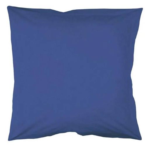Taies D'oreiller - Linge Usine - Bleu Gitane - 63x63 Cm - 100% Coton - 4 Volants