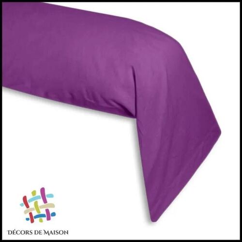 Taie De Traversin - Décors De Maison - Mauve - 100% Coton - 45 X 185 Cm - Lavable En Machine