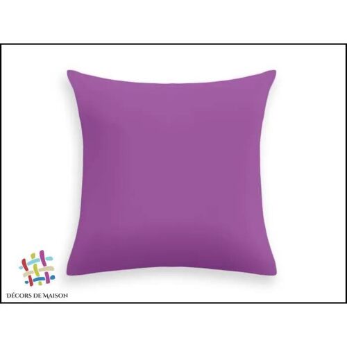 Taie De Traversin - Décors De Maison - Mauve - 100% Coton - 45 X 185 Cm - Lavable En Machine