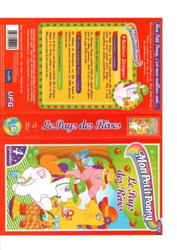 Jaquette De La Vhs " Mon Petit Poney Vidéo Le Pays Des Rêves " Hasbro Int / Sunbow Productions.