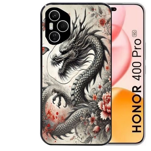 Coque Noire Pour Honor 400 Pro 5g Motif Dragon Japan