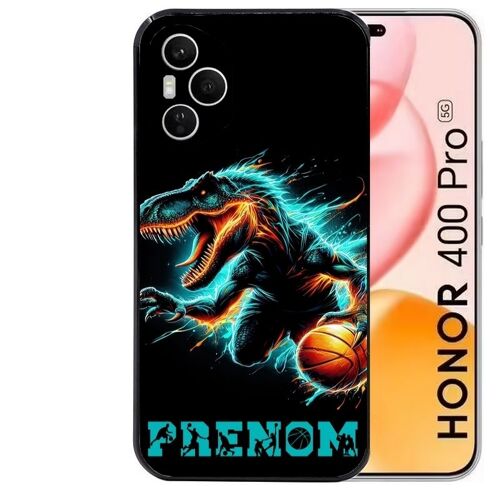 Coque Noire Pour Honor 400 Pro 5g Motif Basket Et Dino Personnalisee