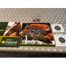 Lot De Pièces Euros Irlande Neuves Unc Le Bu De 8 Pièces De 1ct À 2€ 2 X 2€ Commémoratives Année 2012/2015 Les Pièces De 1 2 5 Ct Année 2002 Rare