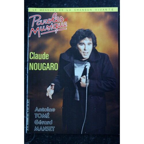 Paroles & Musique 1984 11 N° 44 Claude Nougaro Antoine Tome Gerard Manset