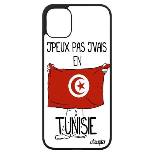 Coque Silicone Antichoc Pour Iphone 11 J'peux Pas J'vais En Tunisie Housse Pas Cher Can Foot Coupe Du Monde 64 Go Personnalisé