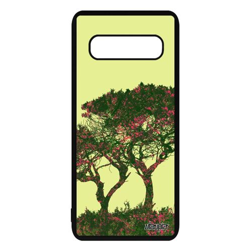 Coque arbres S10 silicone paysage peinture nature antichoc design housse fleurs vert ecolo smartphone ecologie zen de Samsung galaxy