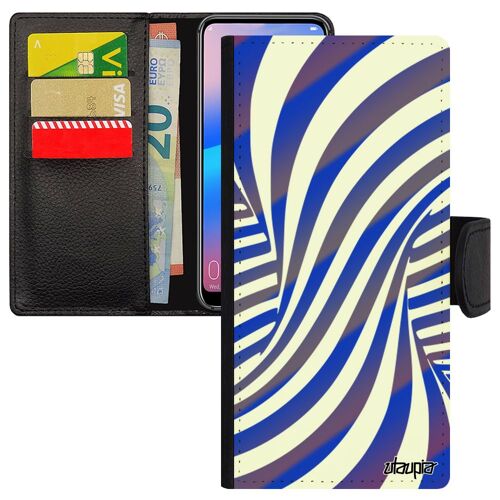 Coque Illusion D'optique Samsung Galaxy Note 10 Lite Cuir Rabat Portefeuille Porte Cartes Telephone Bicolore Unique Tourbillon Etui