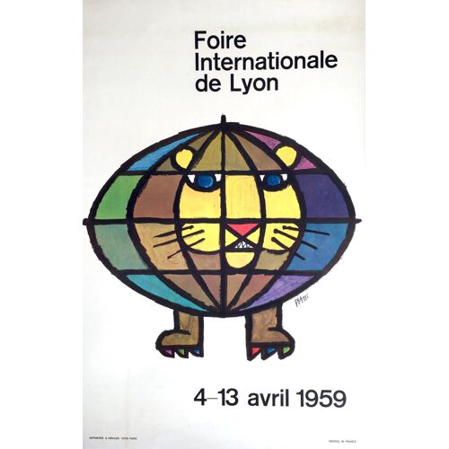 Affiche Foire Internationale De Lyon 1959