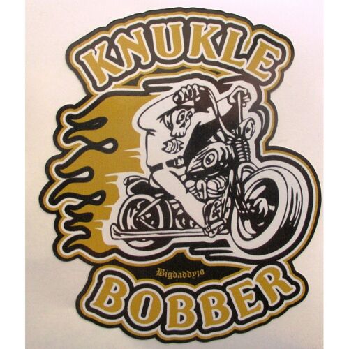Sticker Knukle Bobber Moto Motard Bigdaddyjo 10x8.5 Autocollant