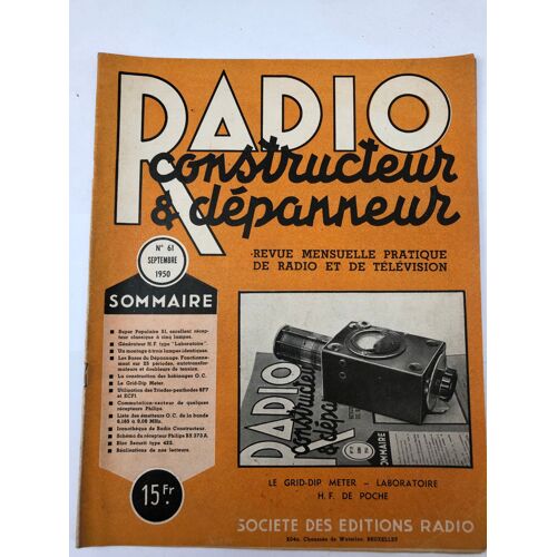 Radio Constructeur, Grid-Dip Meter, Laboratoire H.F. De Poche 61