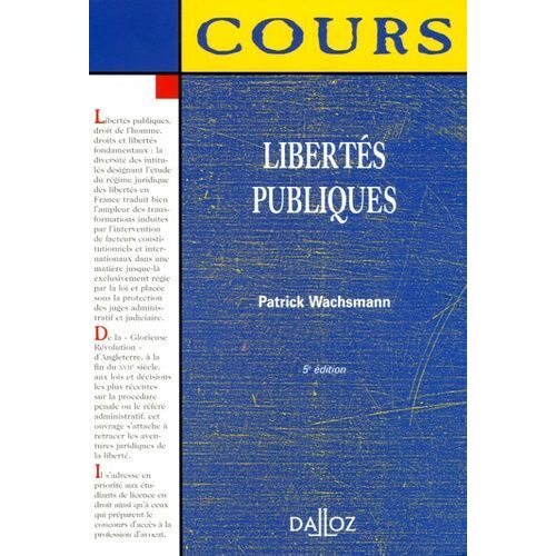 Libertés Publiques - 5e Edition 2005
