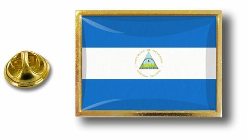Pins Pin Badge Pin's Metal Epoxy Avec Pince Papillon Drapeau Nicaragua