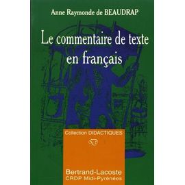 Le Commentaire De Texte En Français