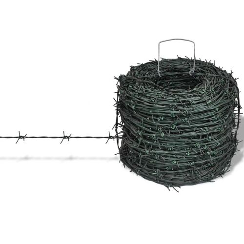 Fil barbelé Vert Rouleau de 100 m