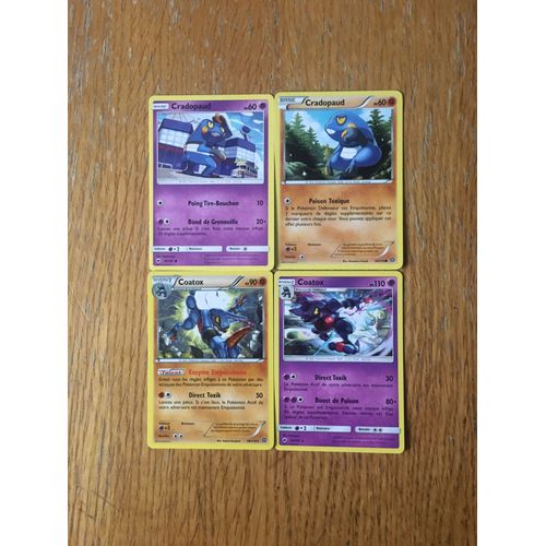 (1318) 2x Coatox + 2x Cradopaud (Pokemon)