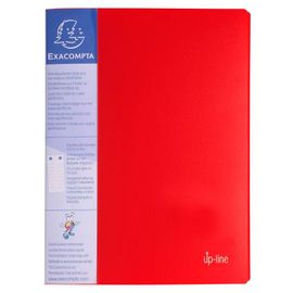 Exacompta Protège-Documents Upline Pp Opaque. 40 Vues, 20 Pochettes Rouge