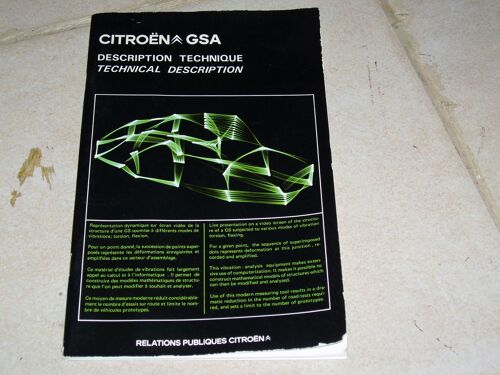 Brochure Description Technique Citroen Gsa De 1981